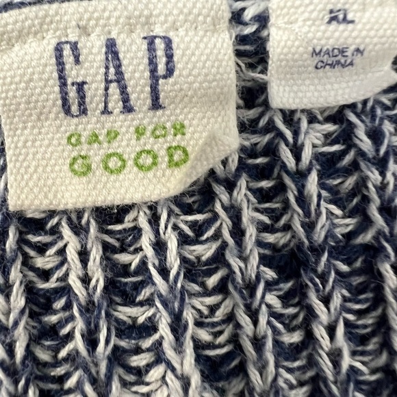 GAP for Good Oversized Heathered Blue and White Sweater size XL - Picture 7 of 8